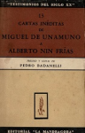 13 Cartas inéditas de Miguel de Unamuno a Alberto Nin Farías vignette