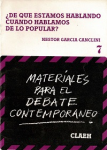 ¿De qué estamos hablando cuándo hablamos de lo popular? vignette
